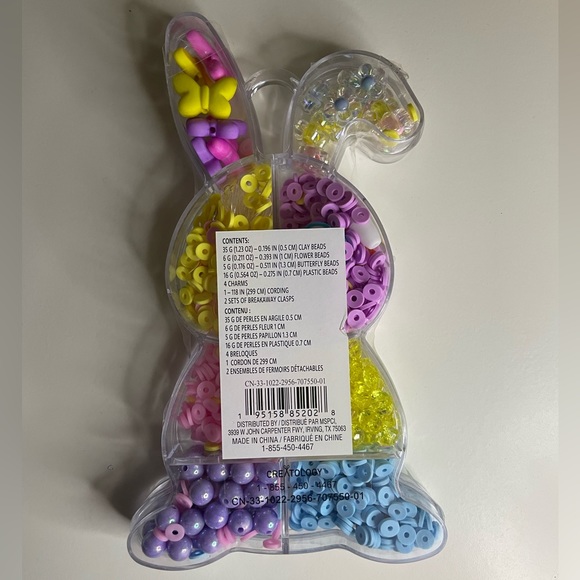 🌸Bunny Bead Kit with charms , Jewelry making, Kids Necklace & bracelet kit -NWT - Picture 3 of 4